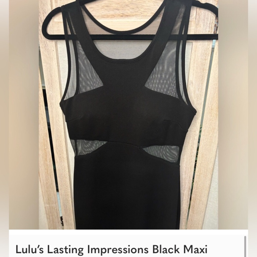 LULU’S • LASTING IMPRESSIONS • Elegant Black Maxi Evening Dress - Picture 11 of 13